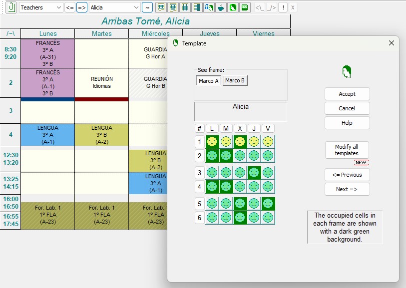 Editor de horarios