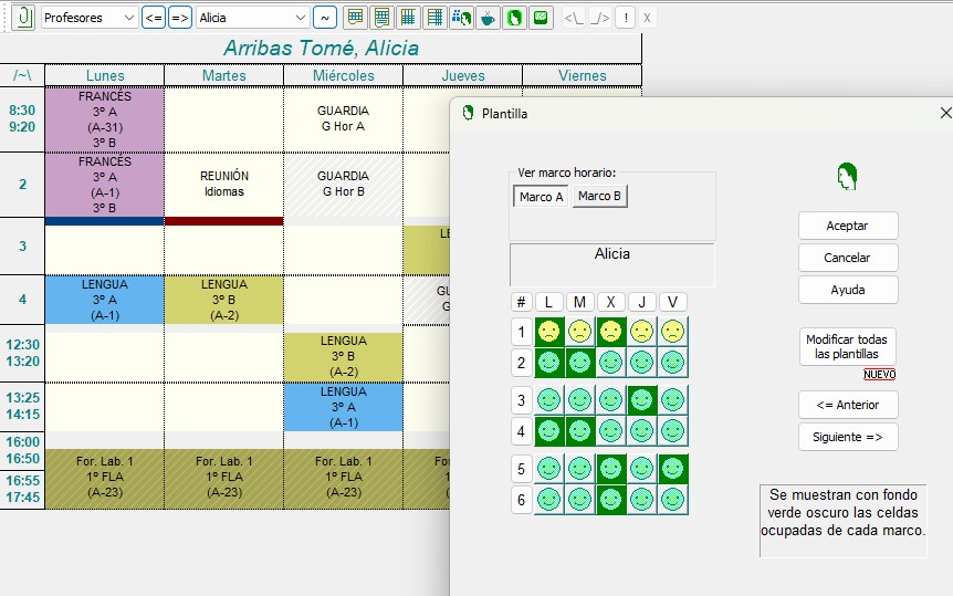 Editor de horarios