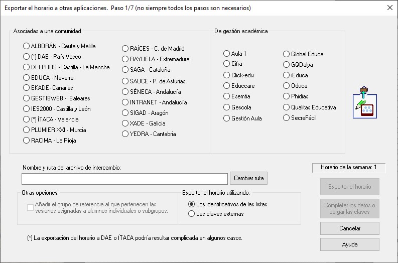 Intercambio con otras aplicaciones