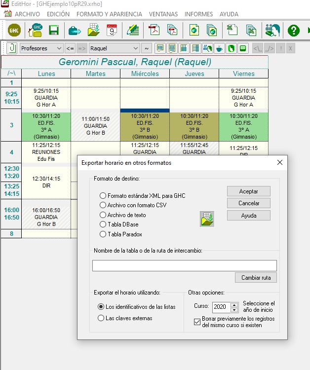 Intercambio con otras aplicaciones